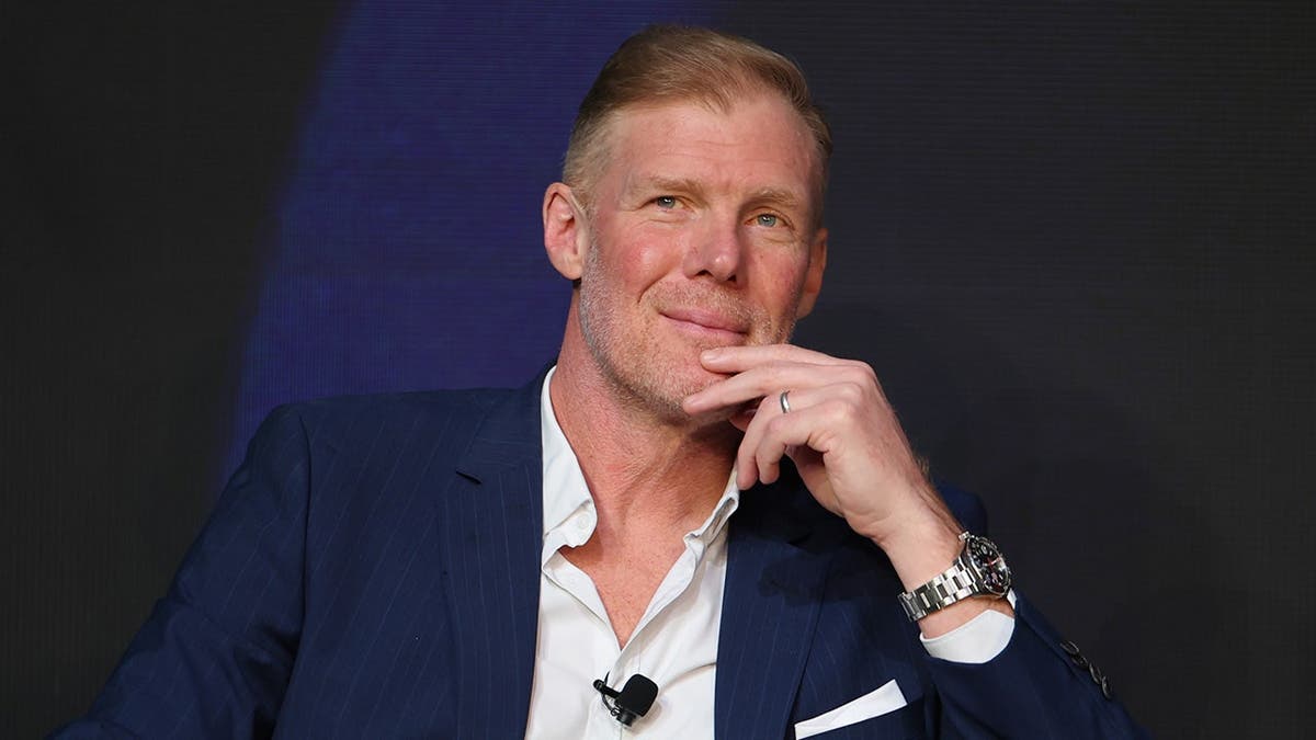 Alexis Lalas attending FIFA World Cup 2026 match schedule announcement in Washington, D.C.