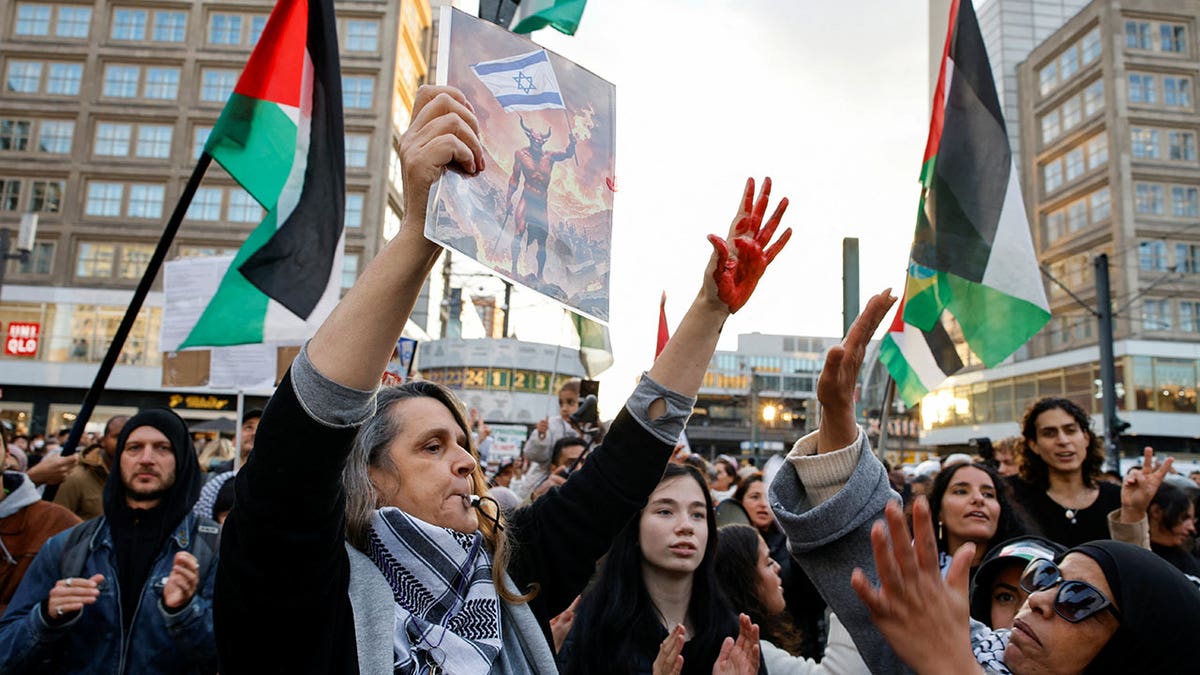 Protest in support of Palestinians in Gaza in Germany