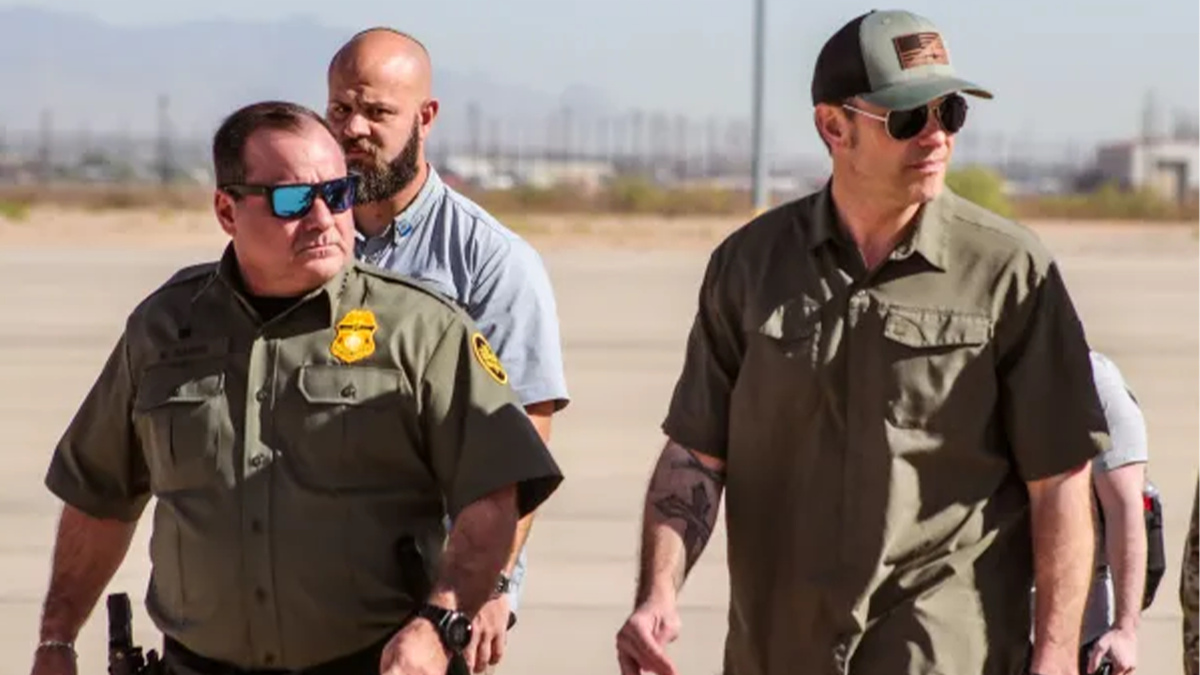 Former U.S. Border Patrol Chief Michael W. Banks with Secretary of War Pete Hegseth