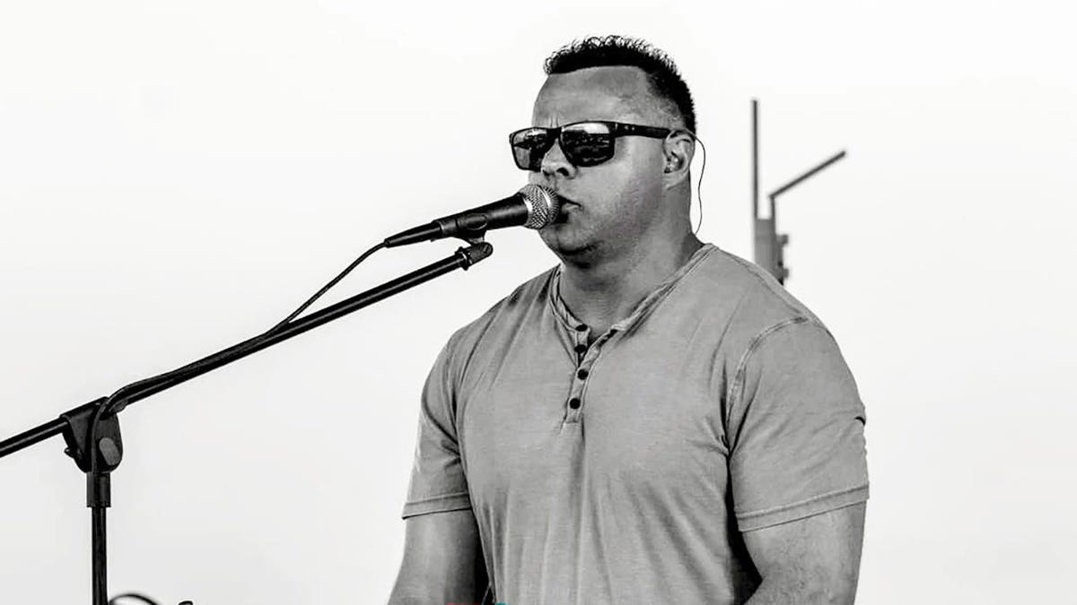 Darlington performing at a concert in Frederick Md. Baker Park WFRE radio event