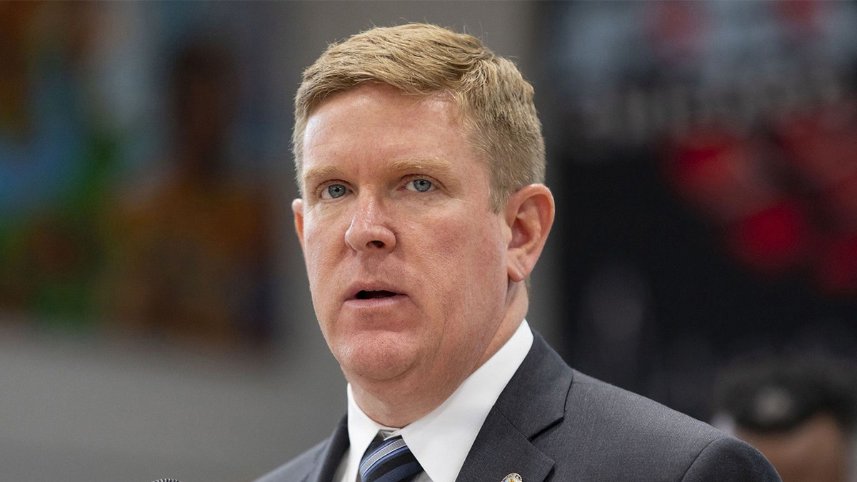 Illinois State Police Director Brendan Kelly speaks