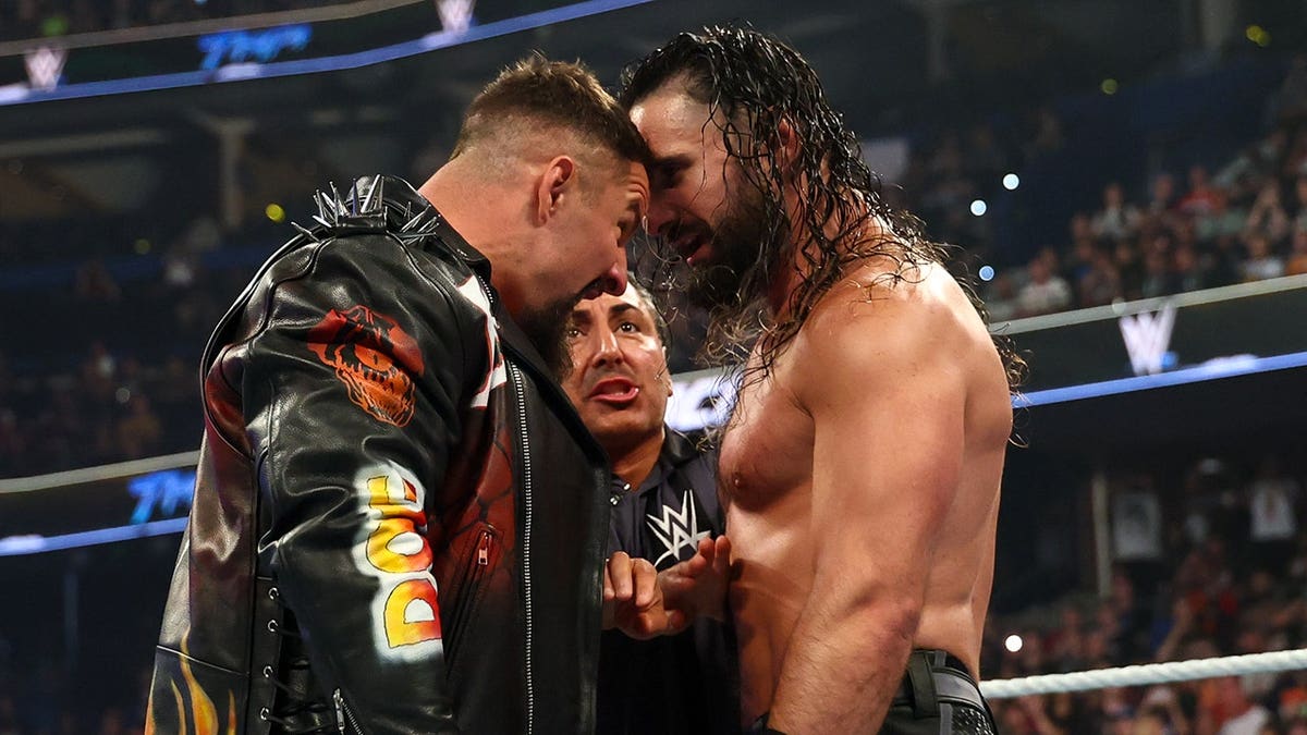 Bron Breakker and Seth Rollins facing disconnected  successful  a wrestling ring