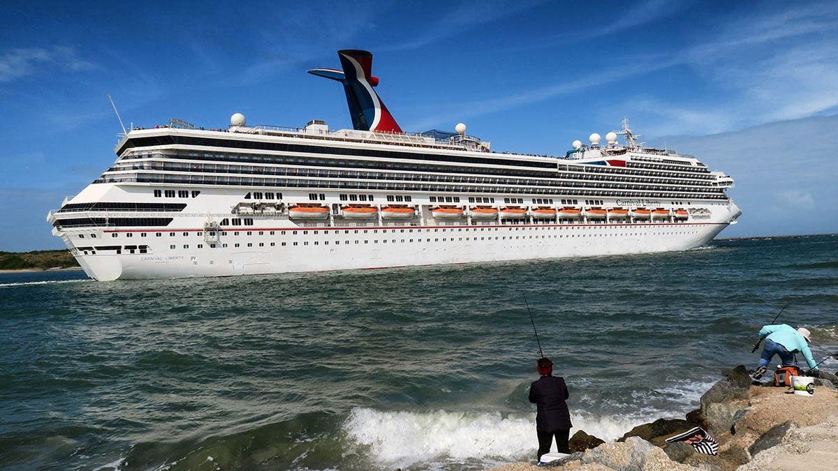 The Carnival Liberty cruise ship departing Port Canaveral Florida