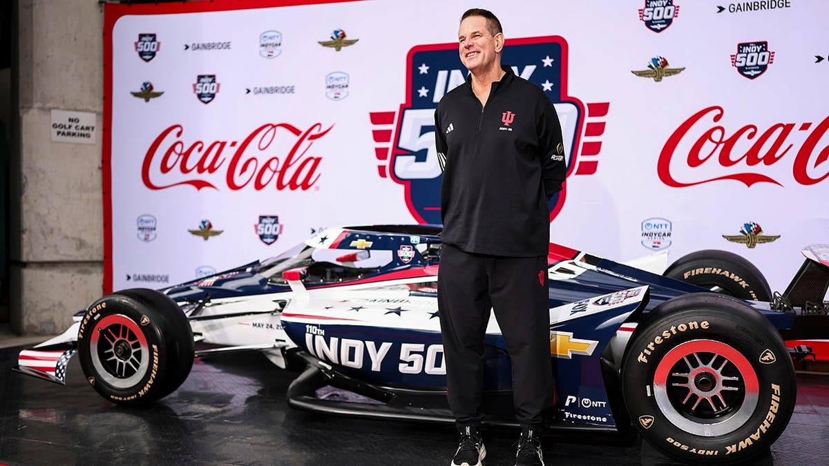 Indiana University football coach Curt Cignetti attending the Indianapolis 500 at Indianapolis Motor Speedway