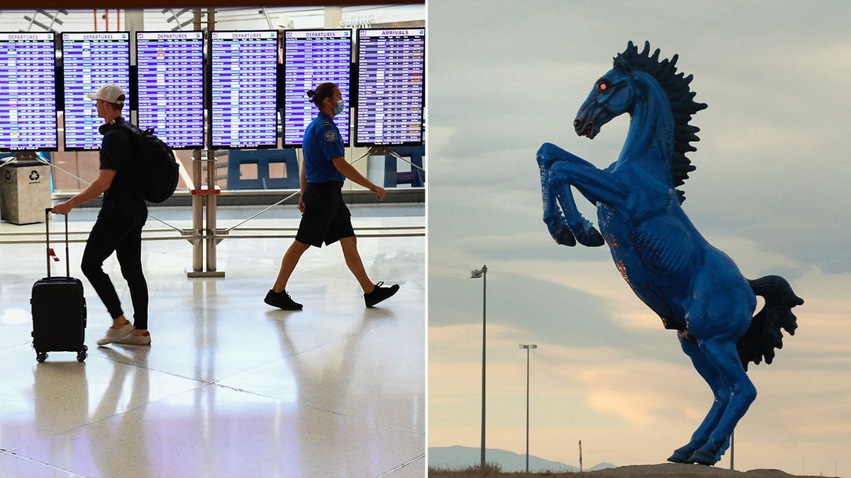 Denver International Airport, home of the infamous red-eyed