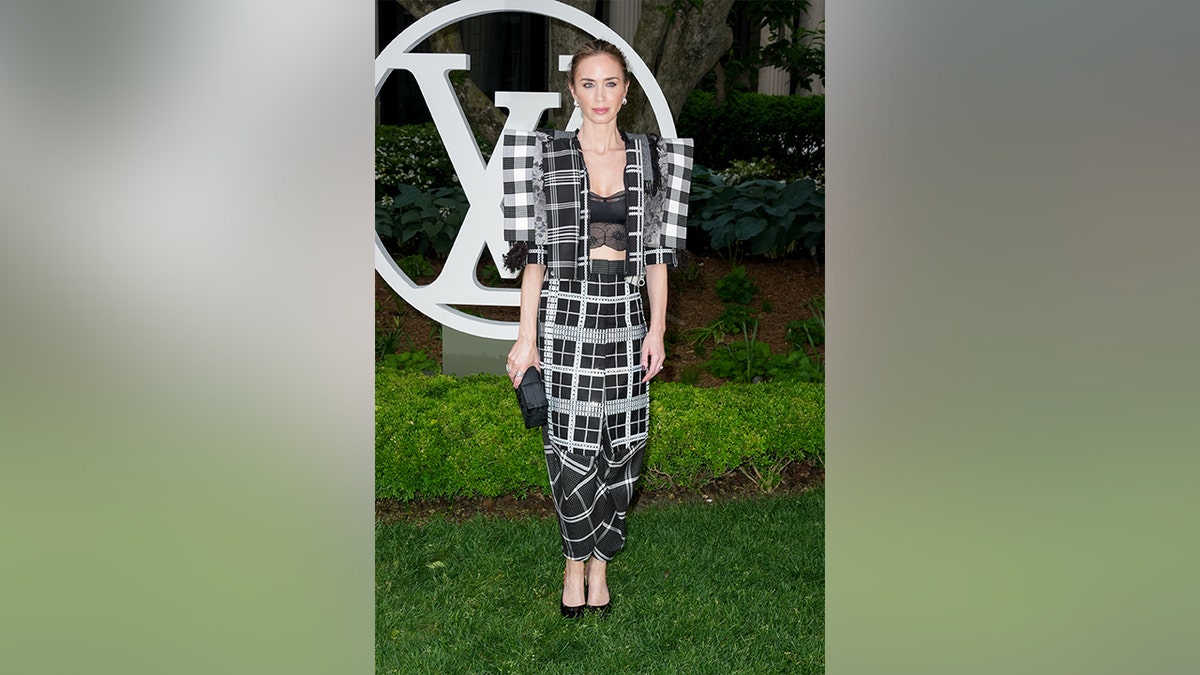 Emily Blunt at the Louis Vuitton 2027 Cruise Collection Show in New York in May 2026.