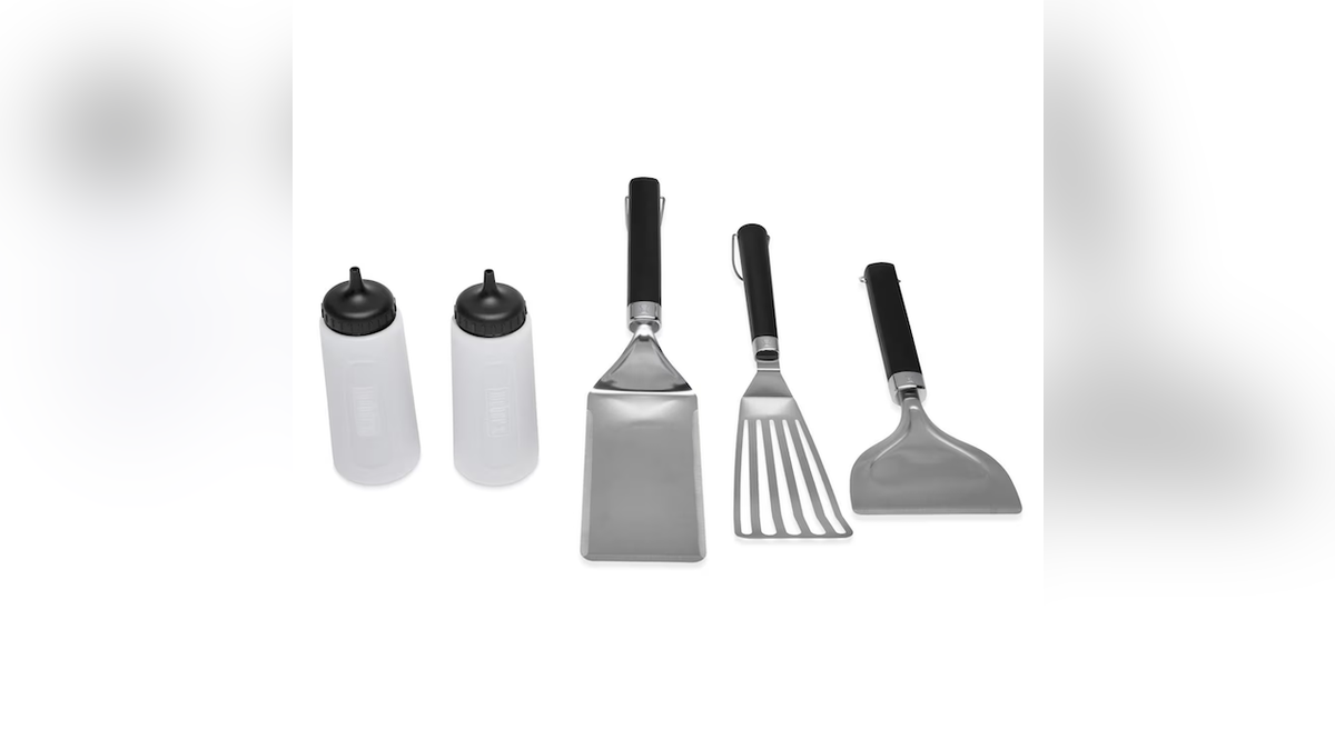 The included scraper gets rid of grime and grease fast.