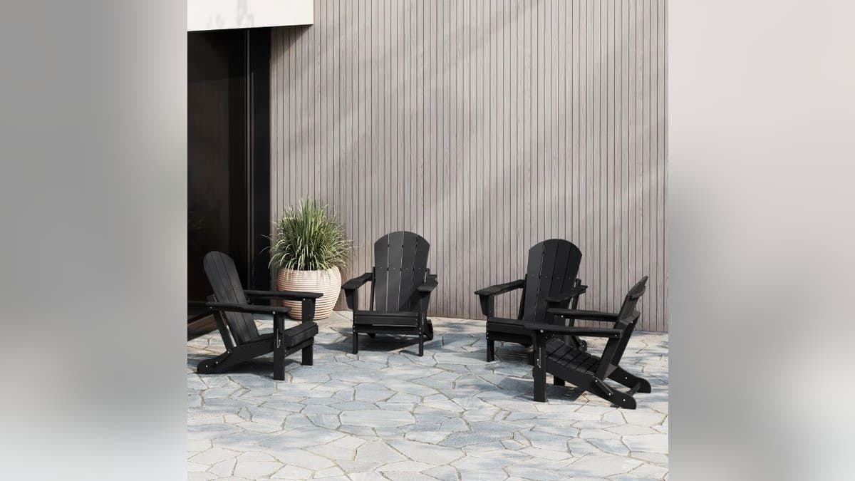 Fold them up and easily store these Adirondack chairs.
