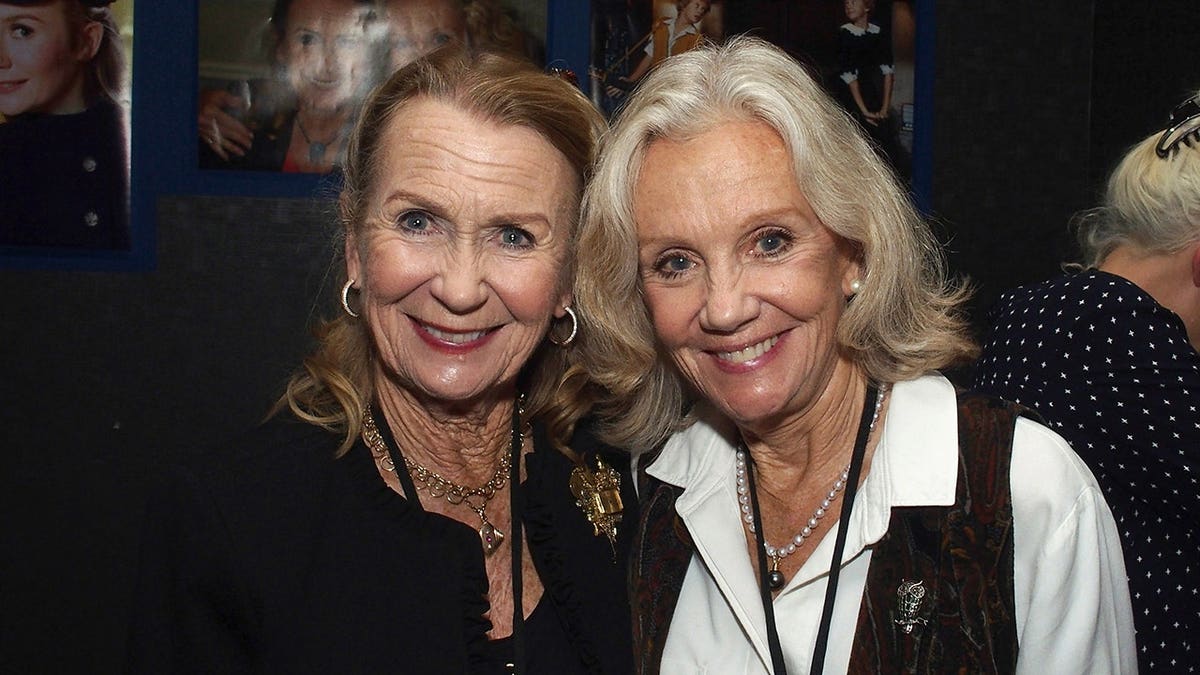 Hayley Mills and Juliet Mills standing together at Chiller Theatre Expo in Parsippany, New Jersey