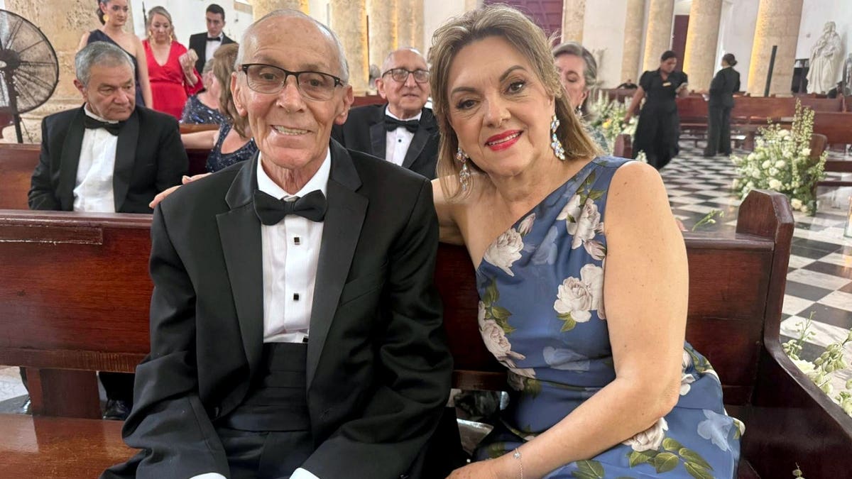 Hernando Salcedo with family at a wedding.