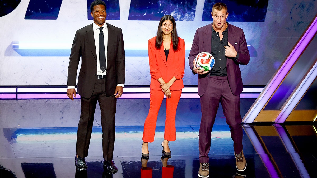 Jameis Winston, Anjali Sud, Rob Gronkowski at FOX Upfronts