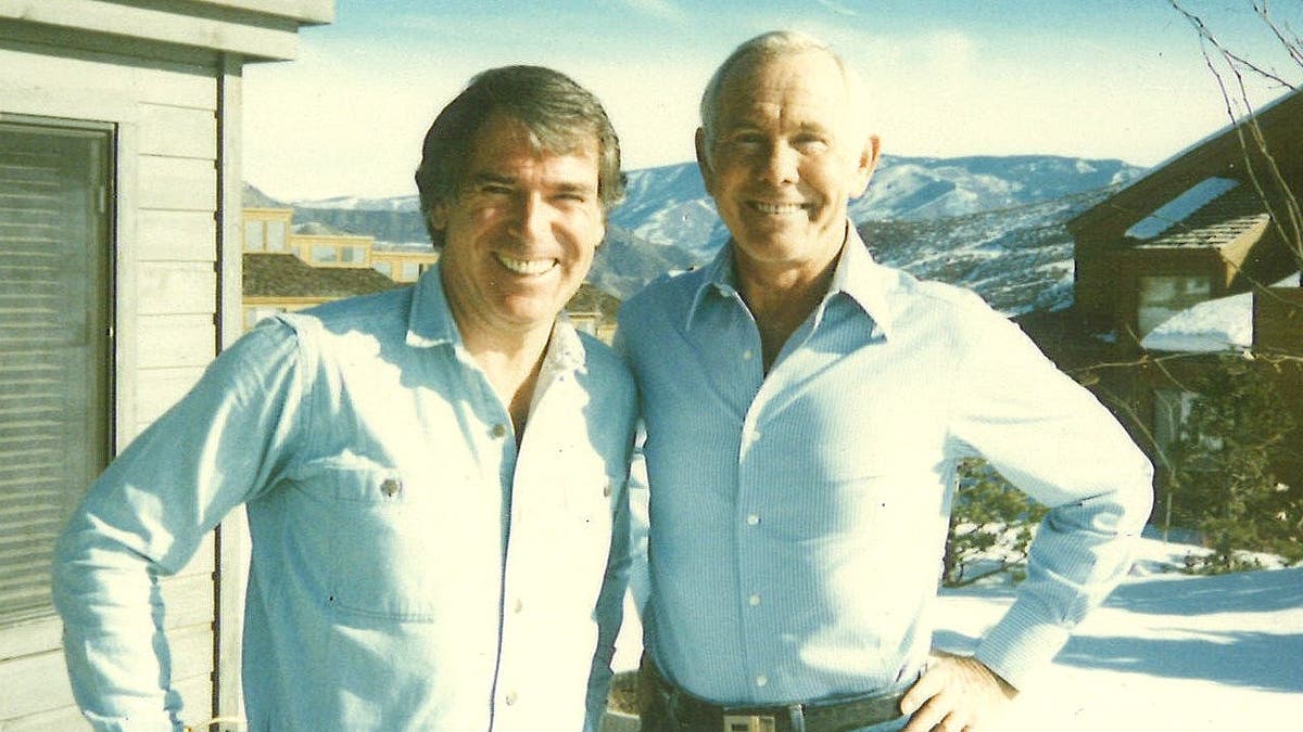 Howard Smith and Johnny Carson shown side by side in Aspen.