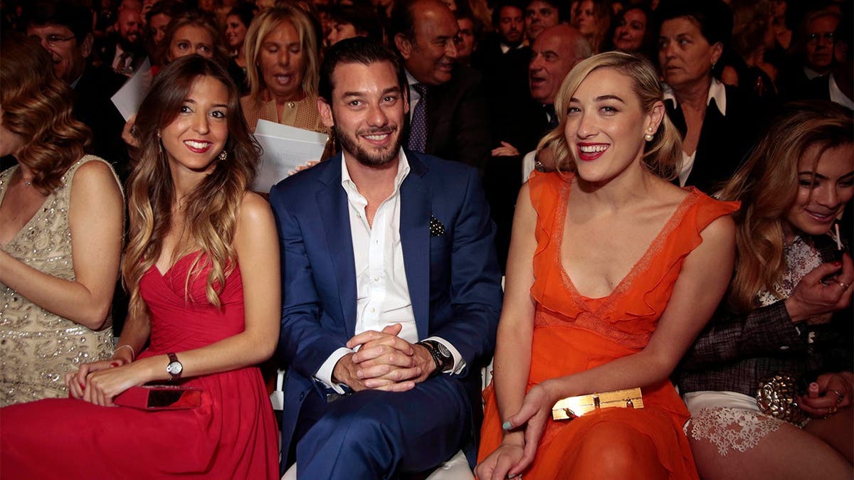 Marta Palatchi; Jonathan Andic and Mia Moretti attend Models the Pronovia's 50th anniversary bridal fashion show