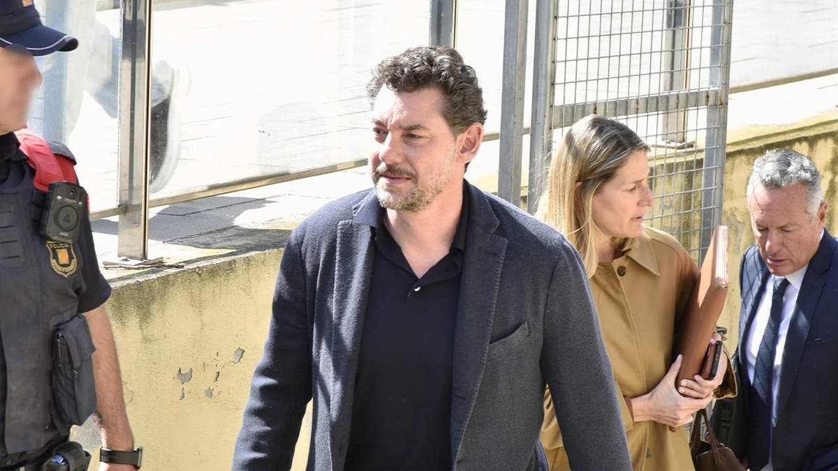 Jonathan Andic, the son of Mango's founder, as he leaves the Juzgado de Instruccion 5 in Martorell
