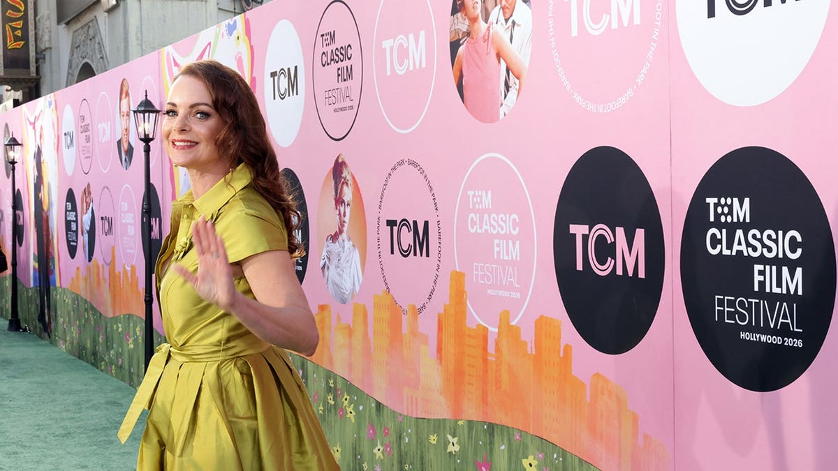 Kimberly Williams-Paisley standing on the red carpet at TCL Chinese Theatre IMAX
