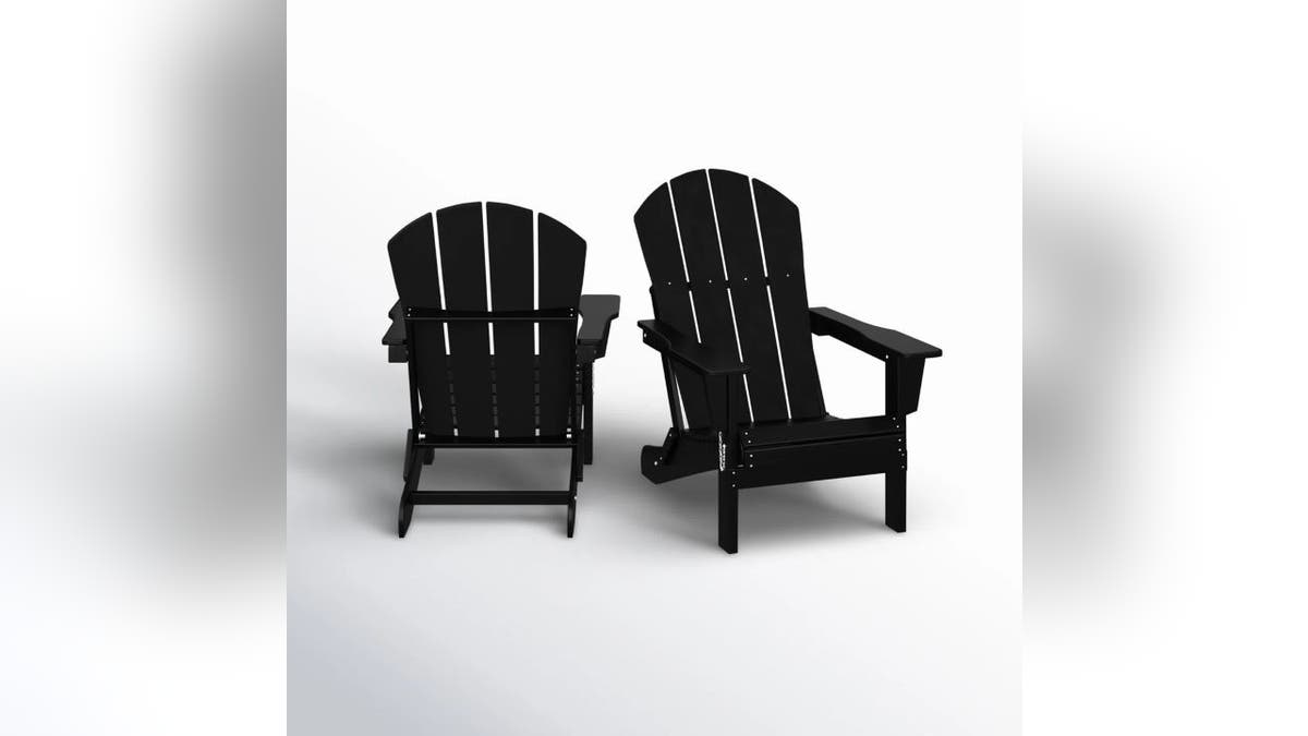 Fold these chairs in half for compact storage.
