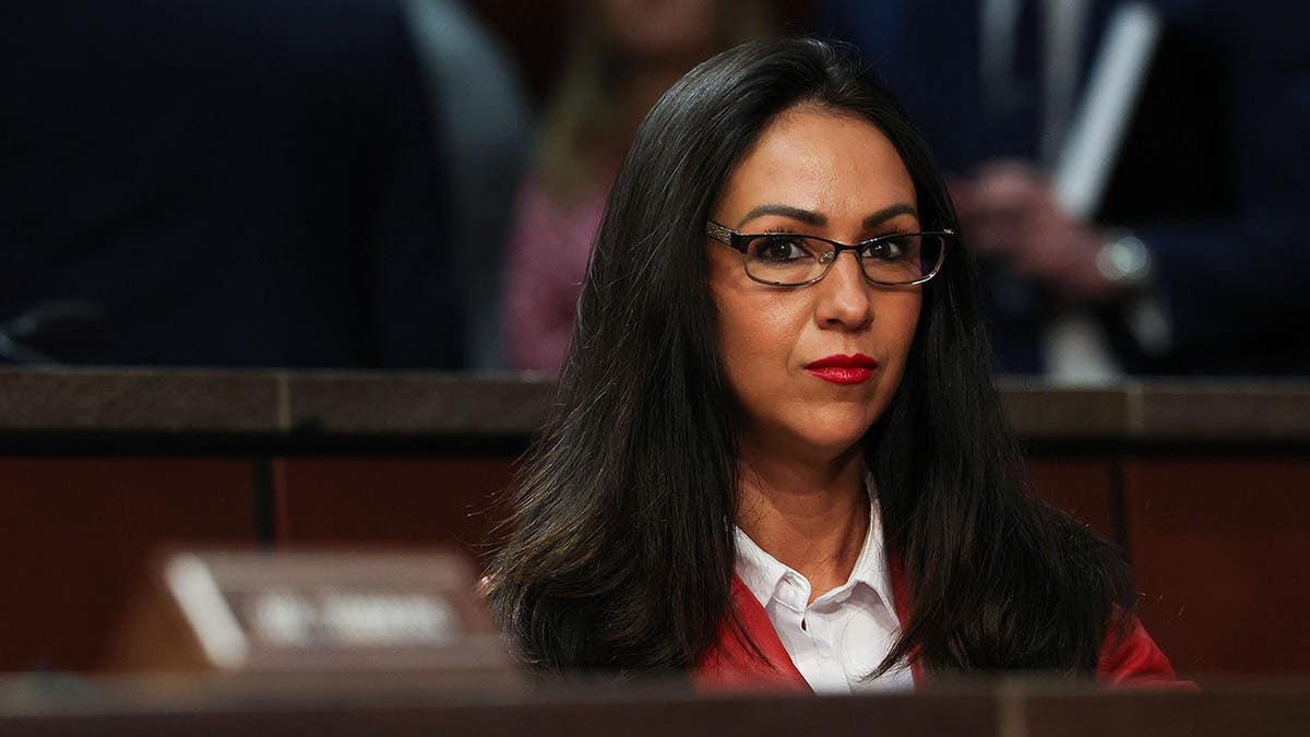 U.S. Rep. Lauren Boebert looking on during a House Oversight and Government Reform Committee hearing