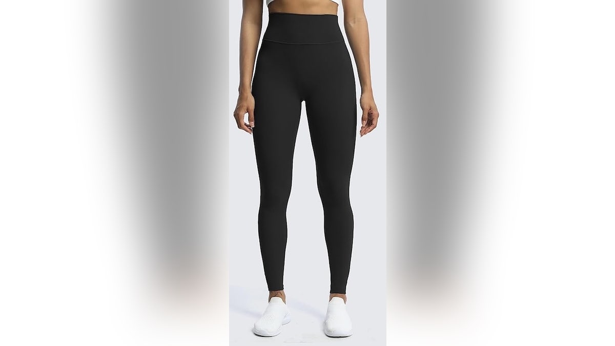 These leggings have a supportive fit for workouts or daily wear.