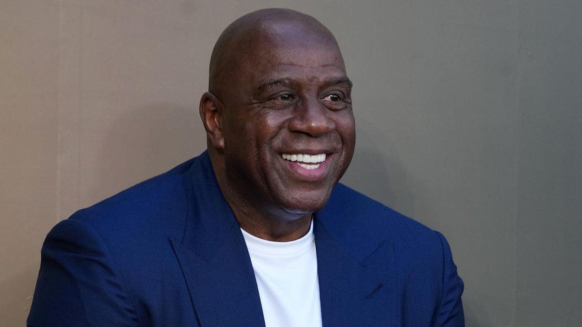 Magic Johnson lasting  astatine  unveiling of Pat Riley statue astatine  Crypto.com Arena successful  Los Angeles