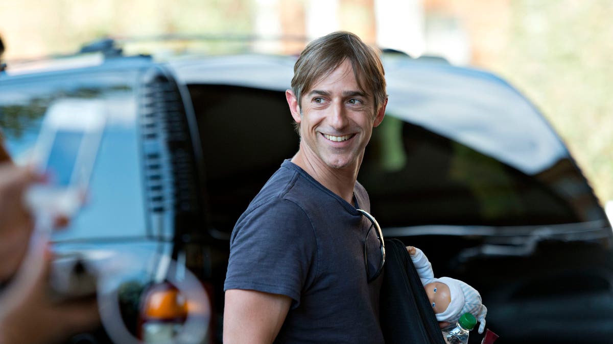 Mark Pincus walking outside Sun Valley Lodge in Idaho