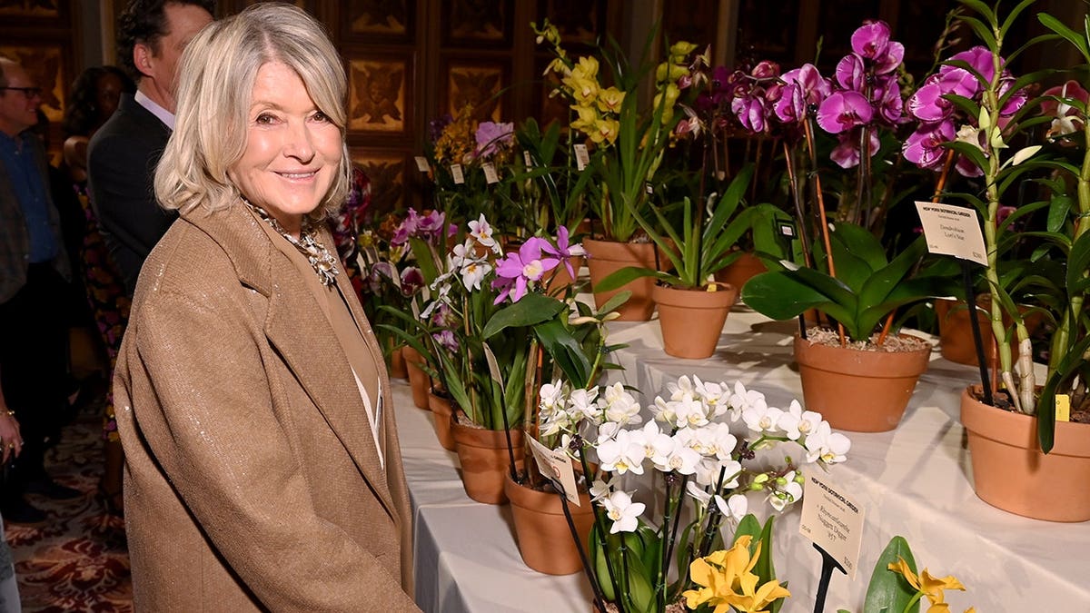 Martha Stewart attending orchid sale at The Plaza Hotel in New York City