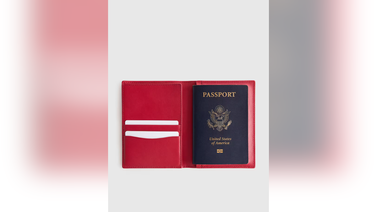 Store your passport and up to four cards in this holder.