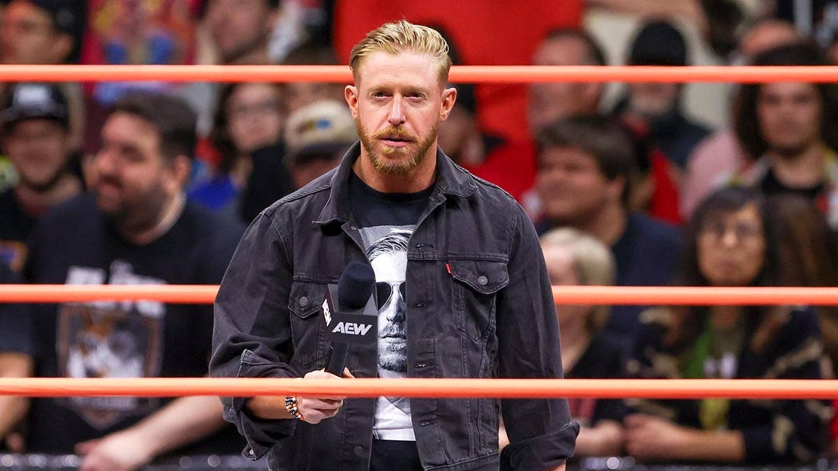 Orange Cassidy addressing the assemblage astatine AEW Dynamite successful Cleveland, Ohio