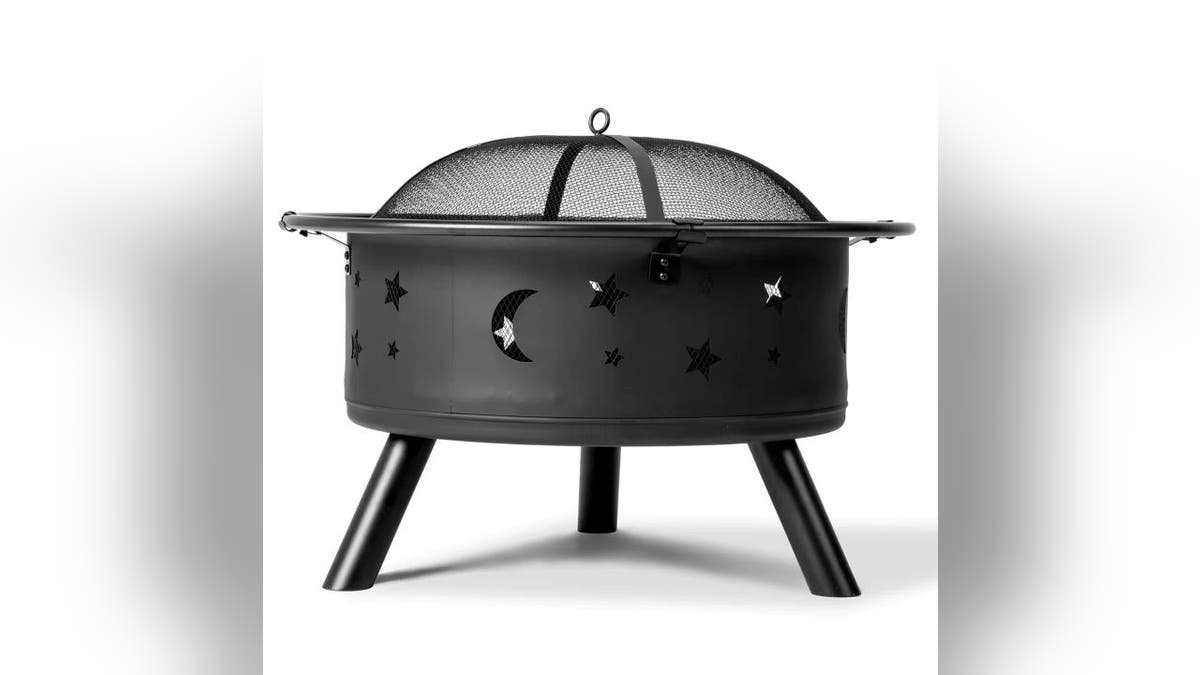 The stars and moons add a decorative touch to a basic pit.