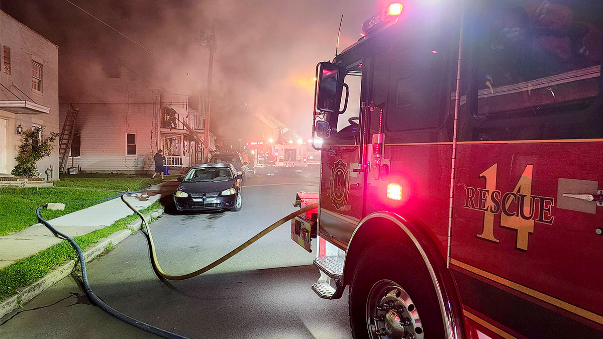 Fire crews responding to a occurrence successful Pennsylvania