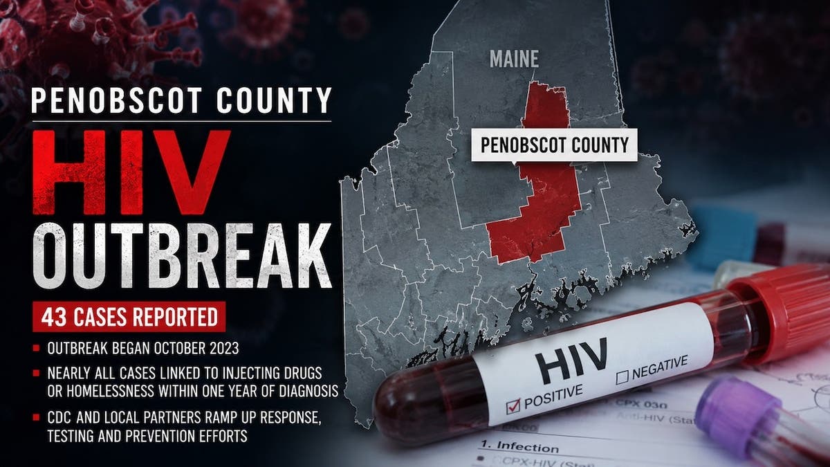 a representation of Penobscot County successful Maine amid an HIV outbreak
