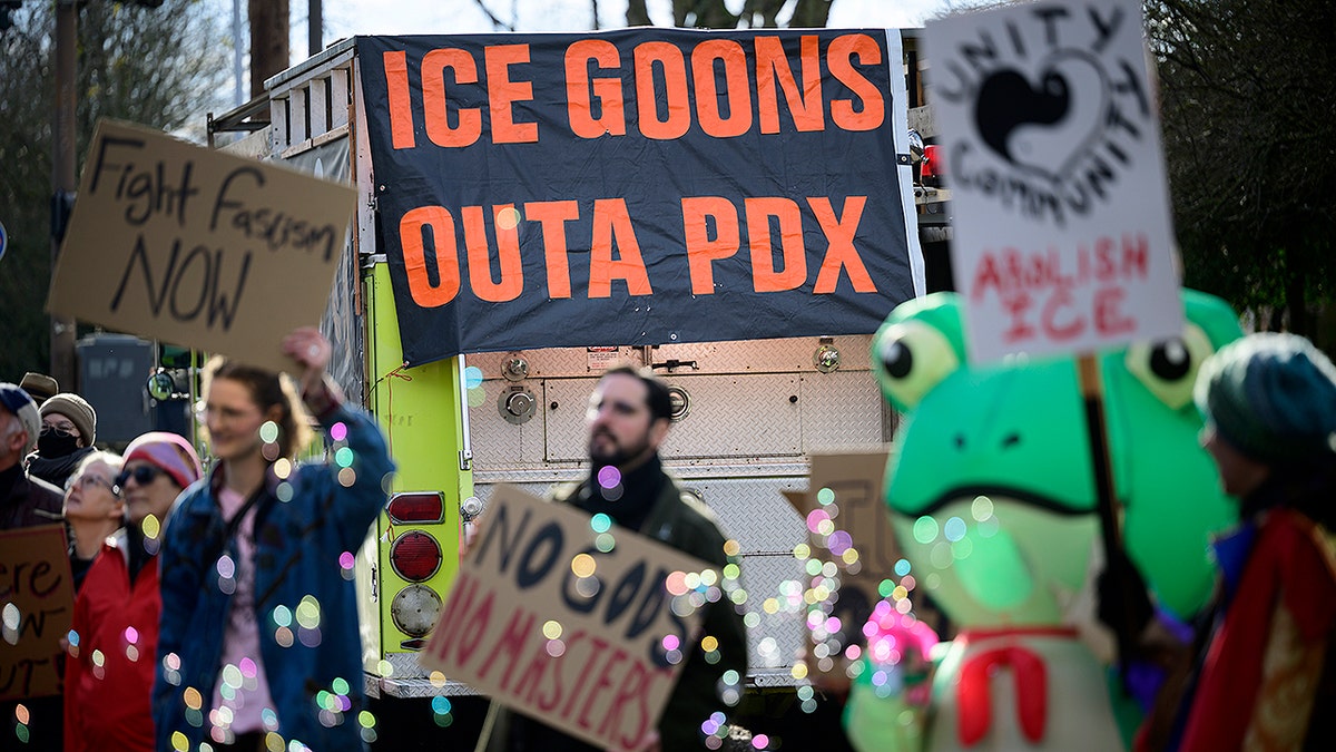 Manifestación contra el «Ice» en Oregón