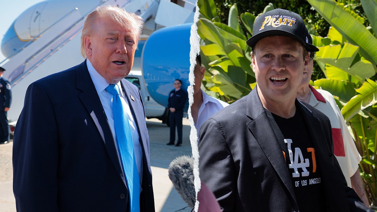 El presidente de EE. UU., Donald , y el candidato a la alcaldía de Los Ángeles, Spencer Pratt, uno al lado del otro