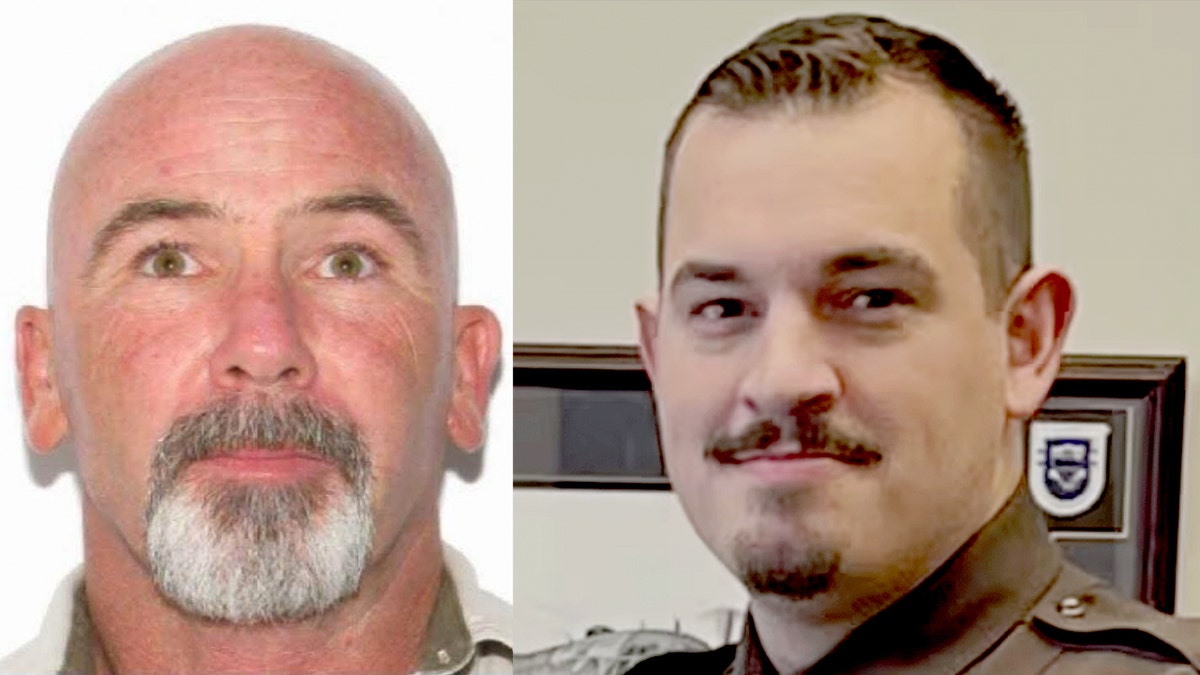 The suspect and the deputy that was killed in a split image.