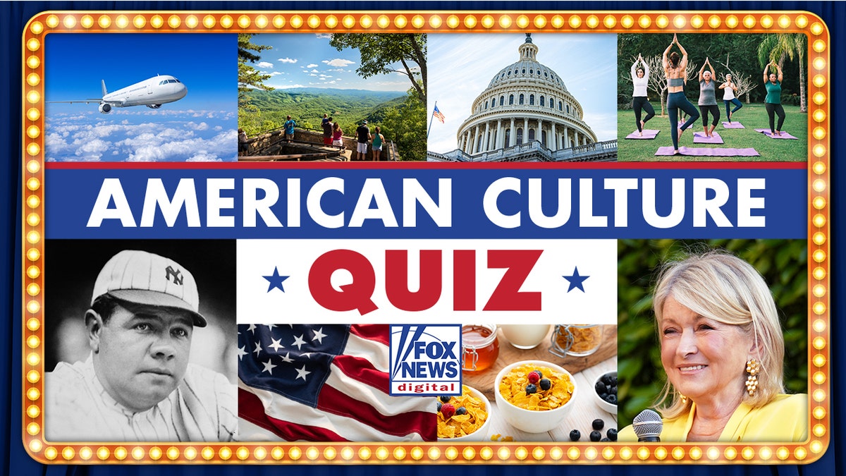 American Culture Quiz, with variety of images displayed in grid