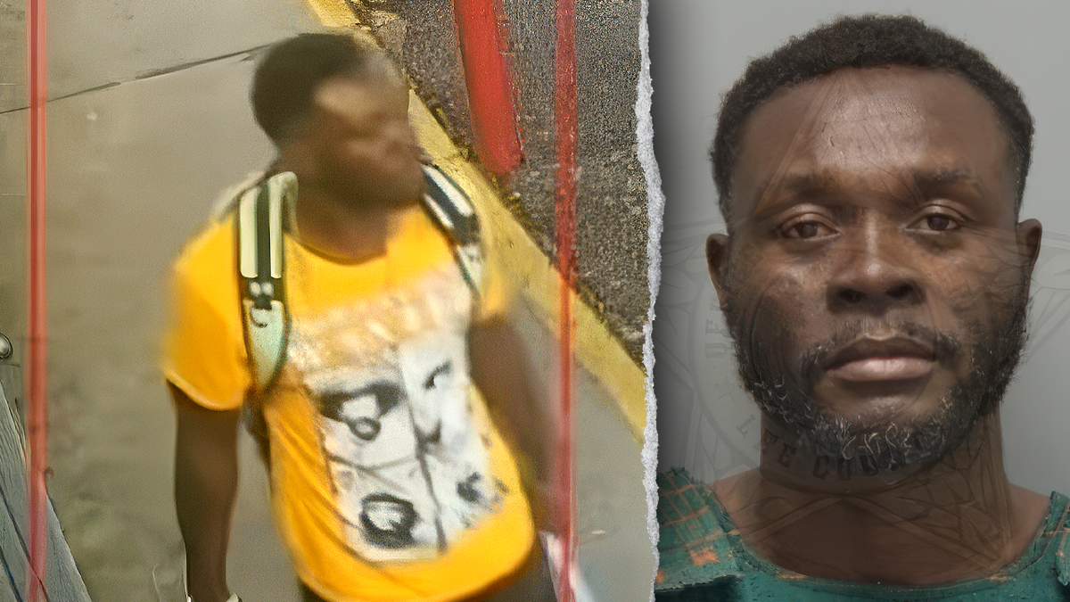 Comparación entre la foto de vigilancia y la ficha policial de Rolbert Joachim.