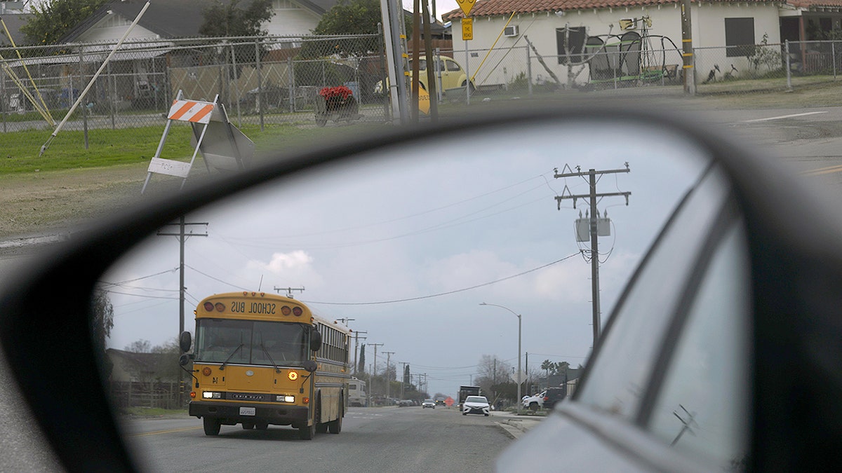 A school bus in Tulare County