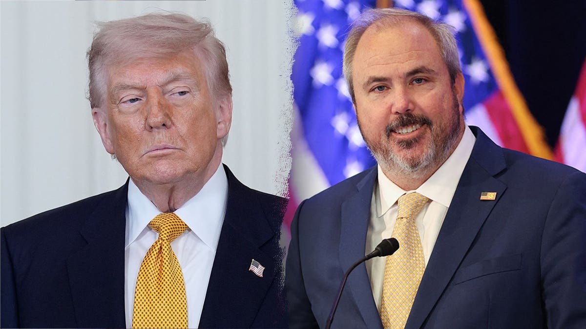 President Donald Trump and Republican National Committee Chairman Joe Gruters in a side by side photo