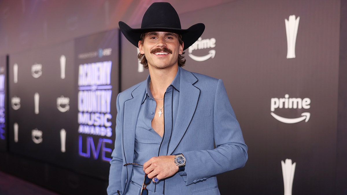 Tucker Wetmore at The 61st Academy of Country Music Awards held at MGM Grand Garden Arena on May 17, 2026 in Las Vegas, Nevada. (Photo by Christopher Polk/Dick Clark Productions via Getty Images)