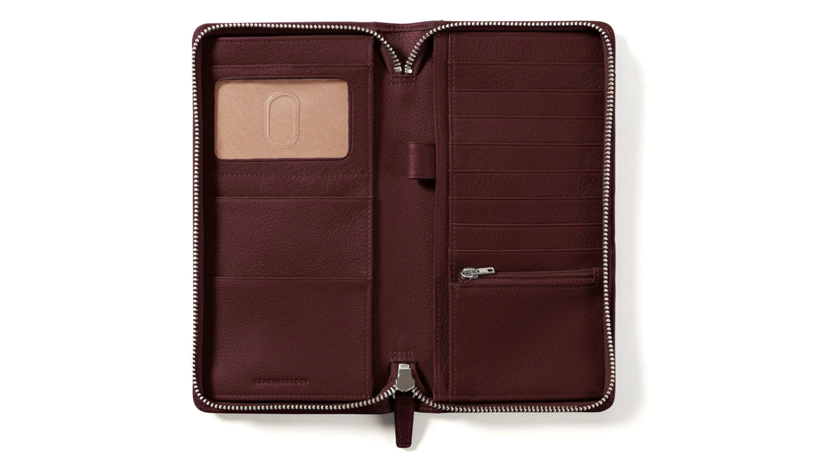 The genuine full-grain leather material develops natural variations over time.