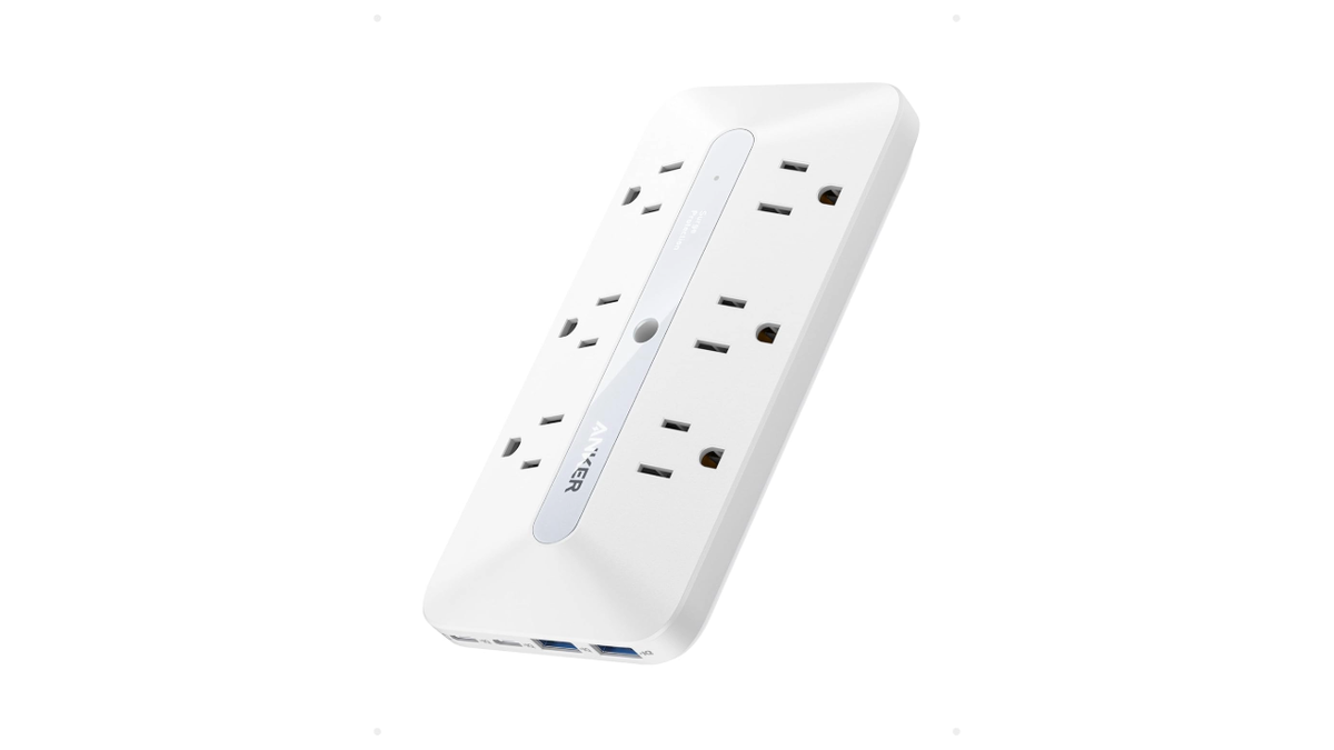 Add six outlets and four USB ports from a single wall plug.