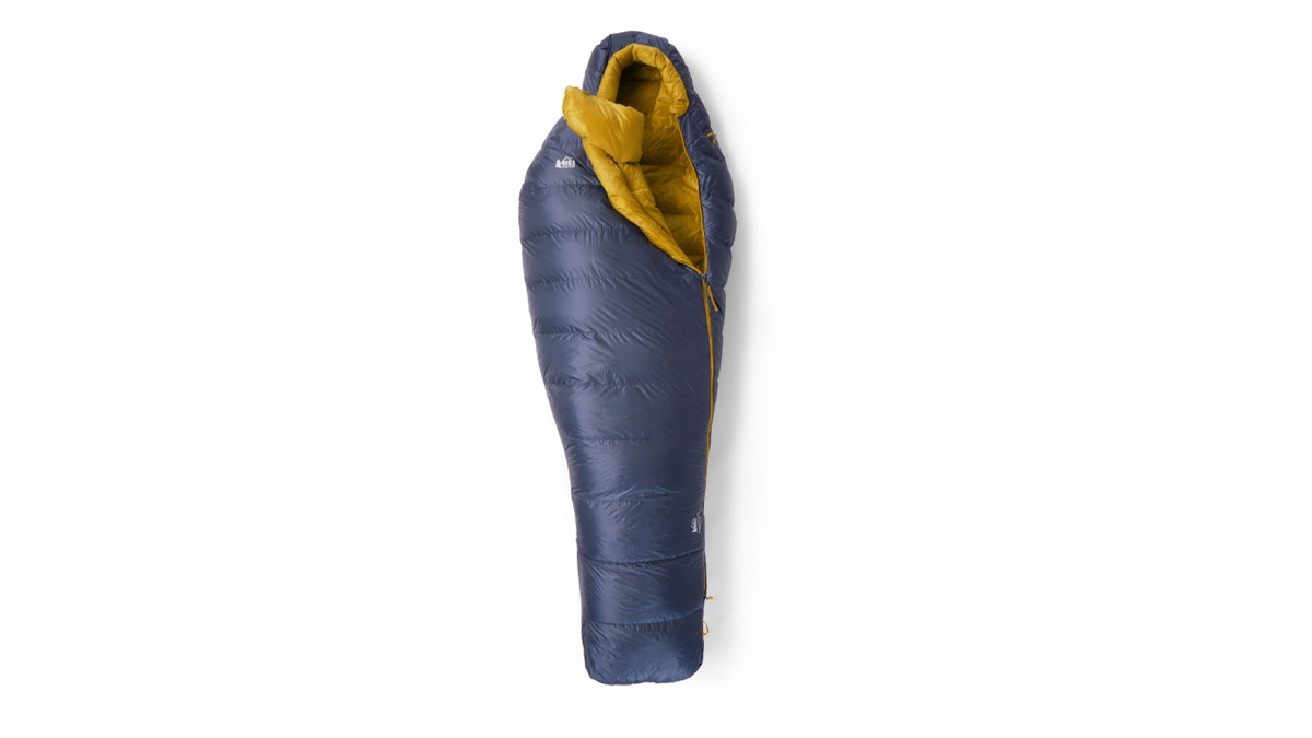 Get the lightest down sleeping bag in REI’s in-house line.