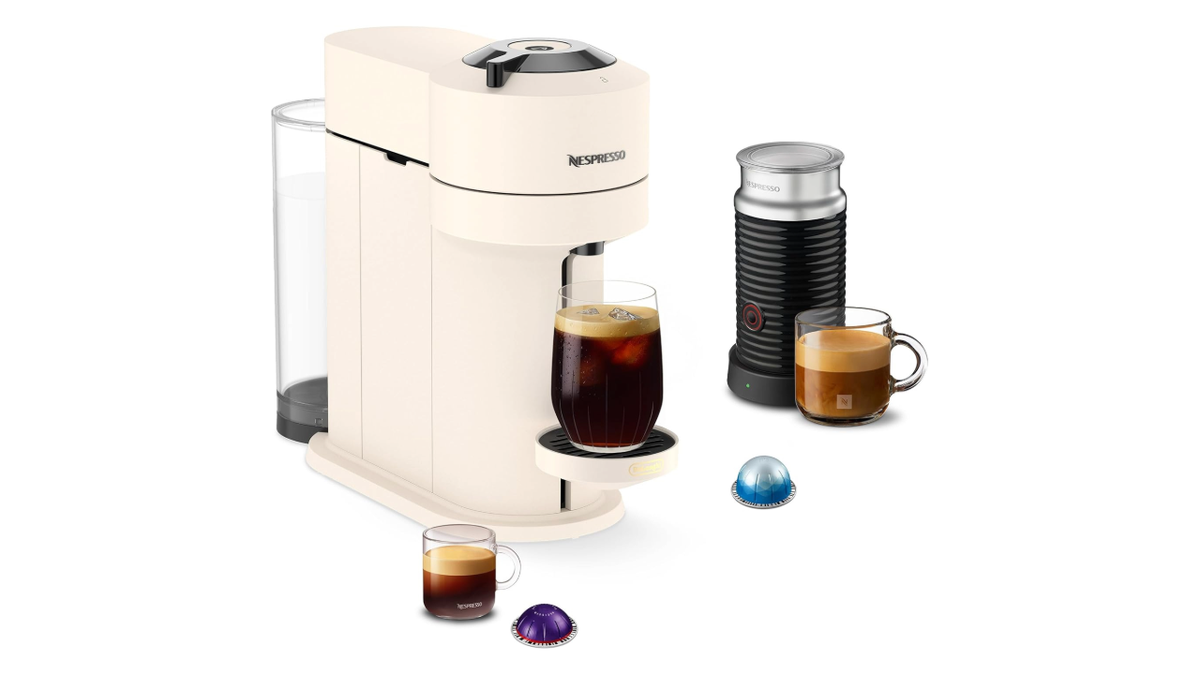 Nespresso pairs this coffee maker with its own Aeroccino3 milk frother.