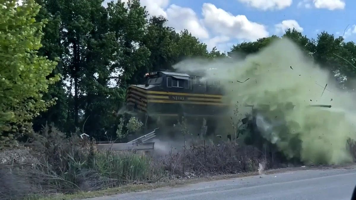 Aftermath of a bid hitting a septic truck.