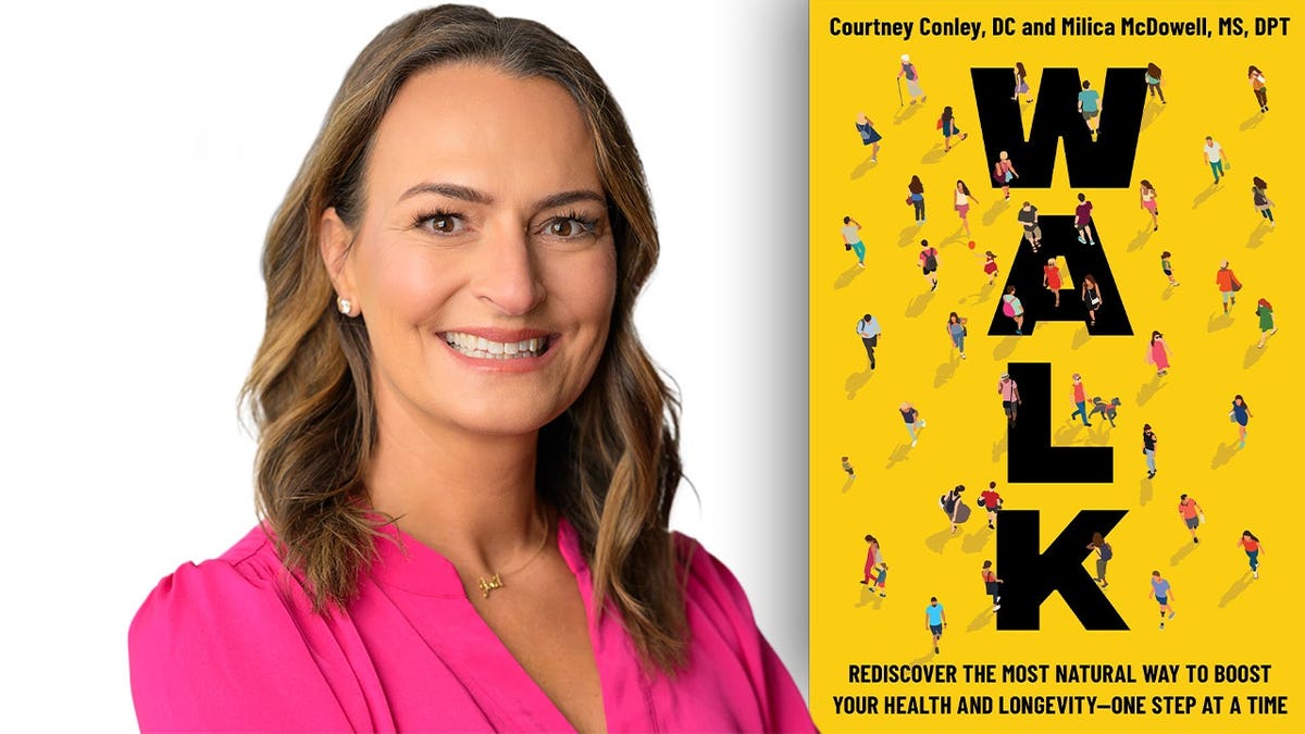 milica mcdowell headshot with walk book cover
