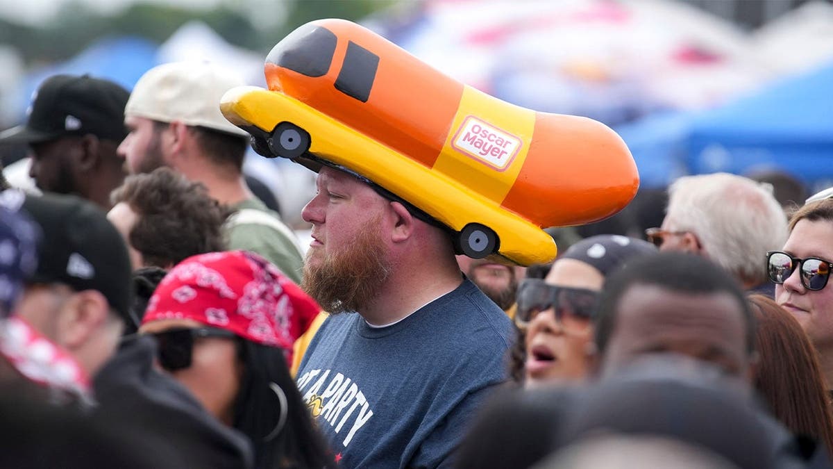 Guy with a Wienermobile hat
