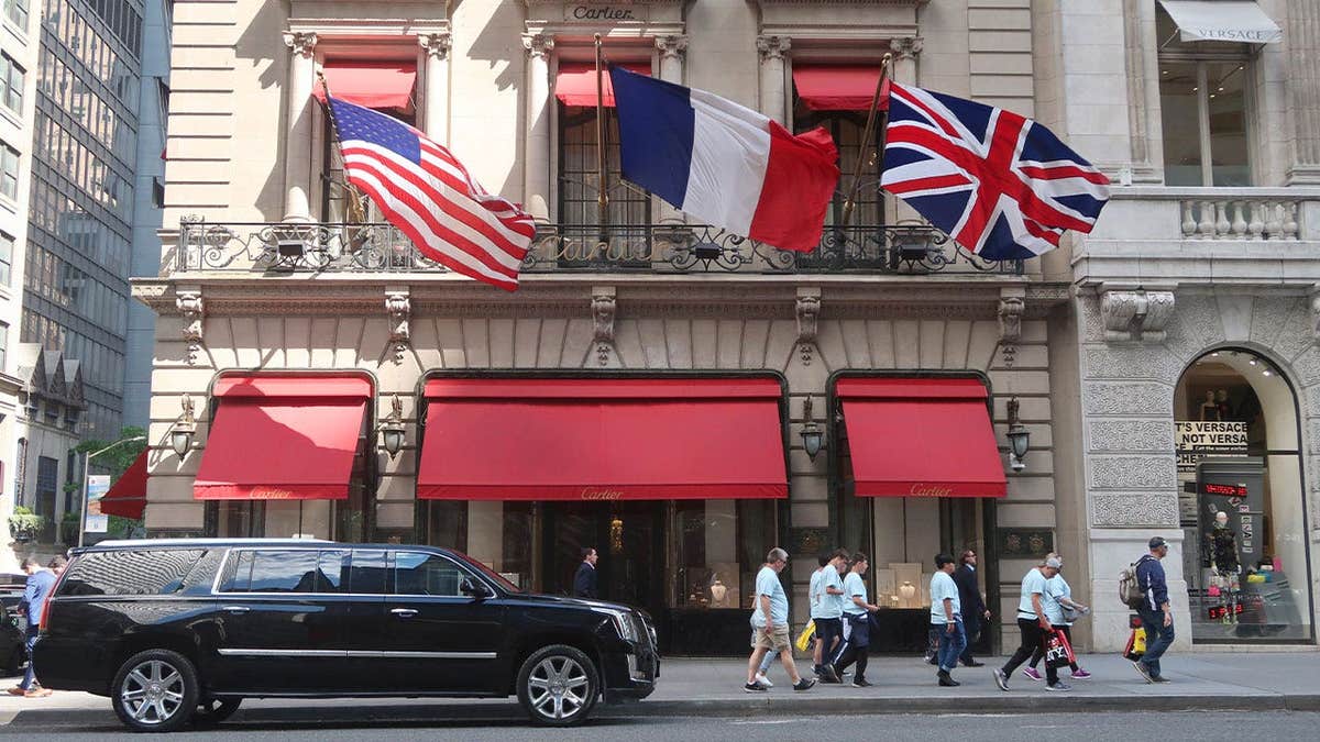 People locomotion past a Cartier store connected 5th Avenue successful New York City.