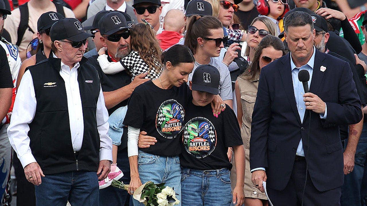 Kyle Busch's family surrounded by drivers and team owners during heartfelt Coca-Cola 600 ceremony