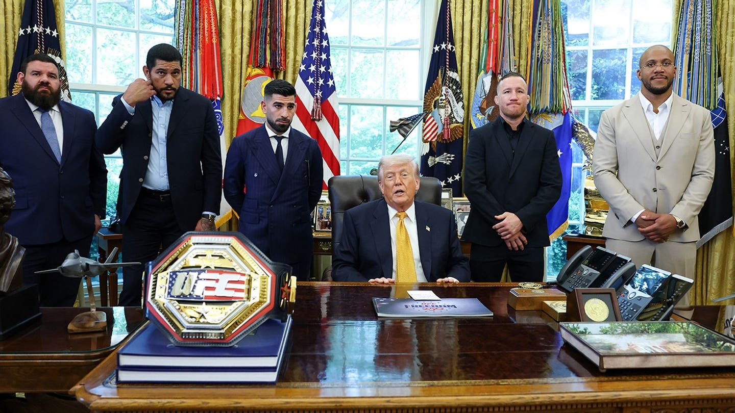 Trump muestra representaciones para el evento de la Casa Blanca de UFC: El mejor espectáculo de la tierra