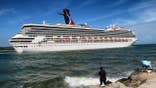 The Carnival Liberty cruise ship departing Port Canaveral Florida