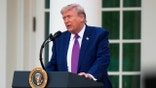 President Donald Trump speaks at White House
